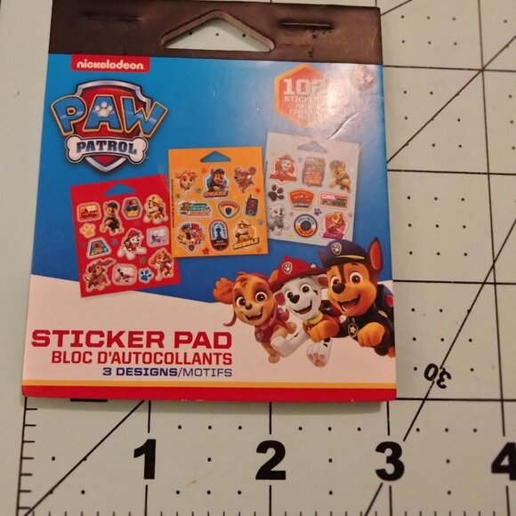 Nickelodeon Paw Patrol Sticker Pad 102  3 Designs Kids Crafts Party Favor - Picture 3 of 5